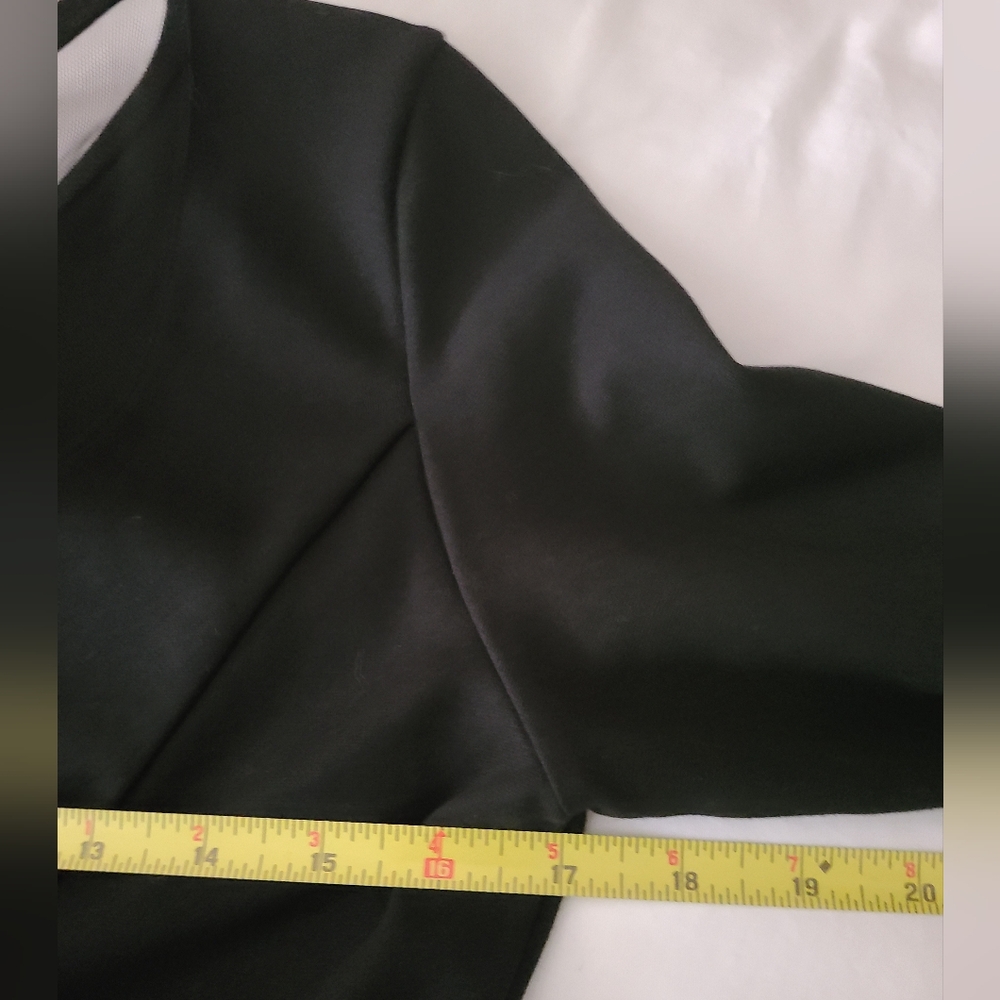 Marcella Mesh Inset Long Sleeve Fitted Roxanne Dress Black Sz M - Picture 9 of 13